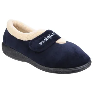 Fleet & Foster Capa Touch Fastening Memory Foam Slipper Navy