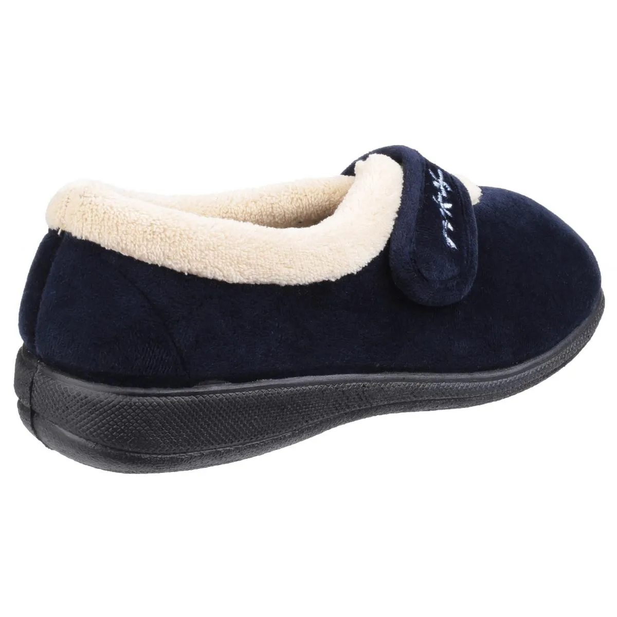 Fleet & Foster Capa Touch Fastening Memory Foam Slipper Navy
