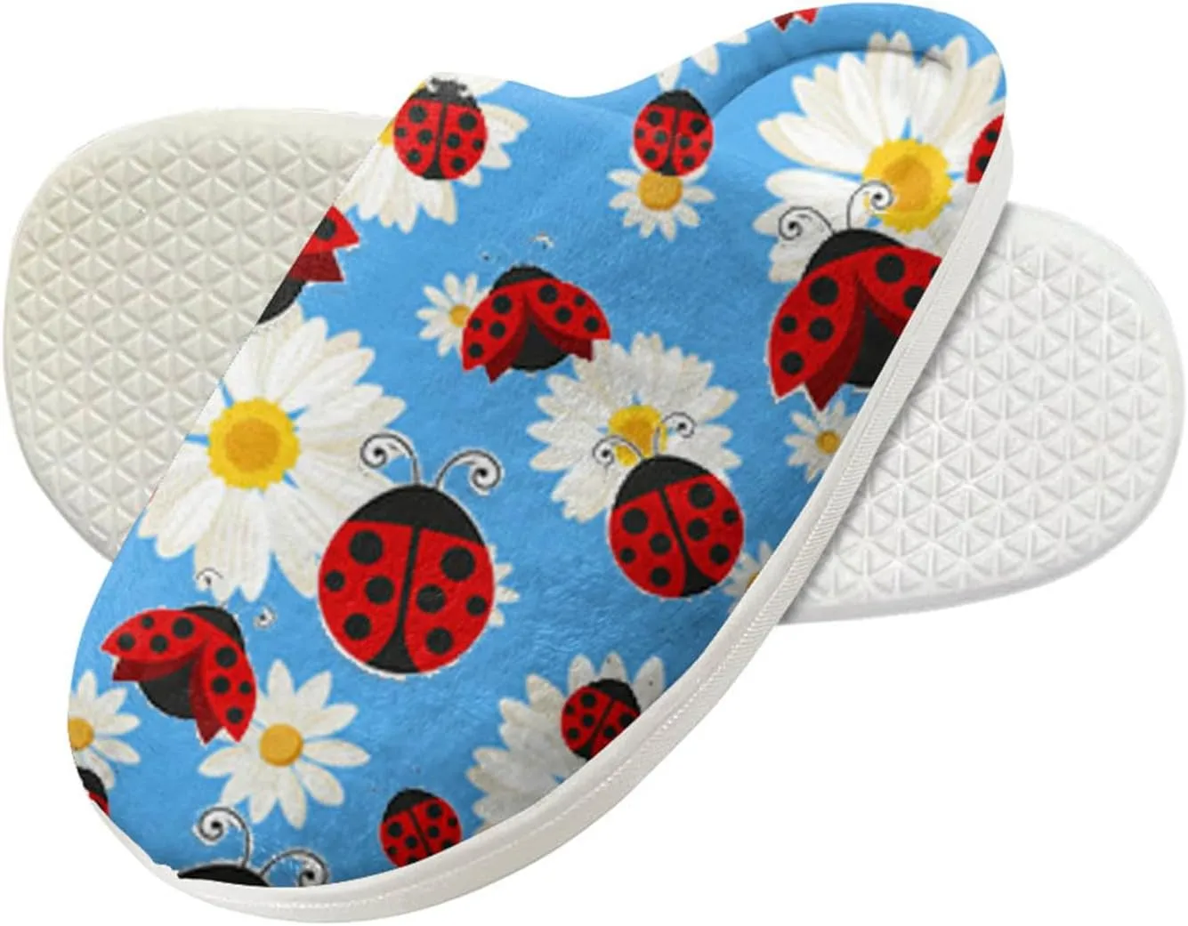 Forchrinse Colorful Dog Paw Print Unisex Child Plush Slip on House Slipper Plush Cozy Warm Slippers with Memory Foam for Boys Girls