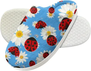 Forchrinse Colorful Dog Paw Print Unisex Child Plush Slip on House Slipper Plush Cozy Warm Slippers with Memory Foam for Boys Girls