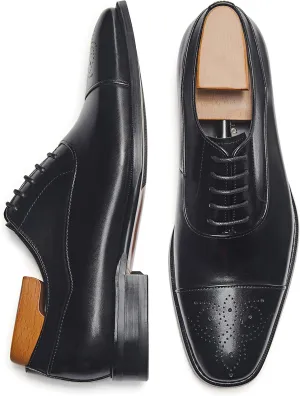 FRASOICUS Men's Dress Shoes Leather Classic Lace Up Oxford Formal Shoes for Men