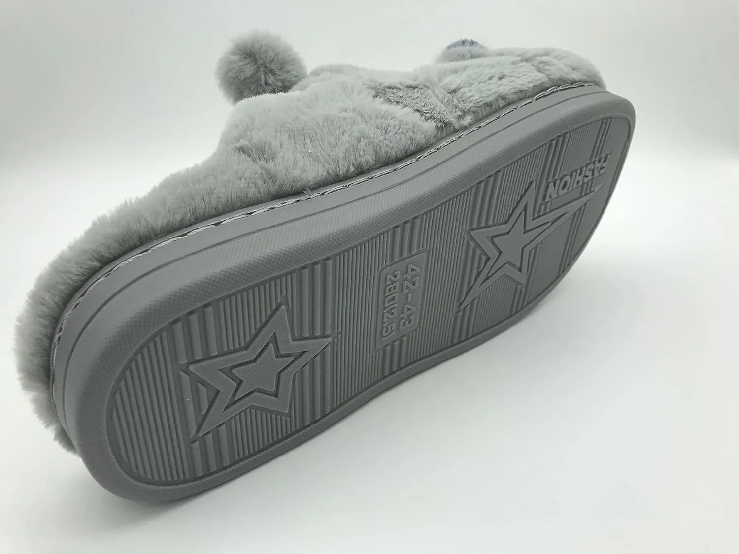 Fuzzy Hippo Slippers - Funny Plush Hippo Animal Slippers, Non-Skid Indoor Outdoor Hippo Style Cotton Shoes For Women Men