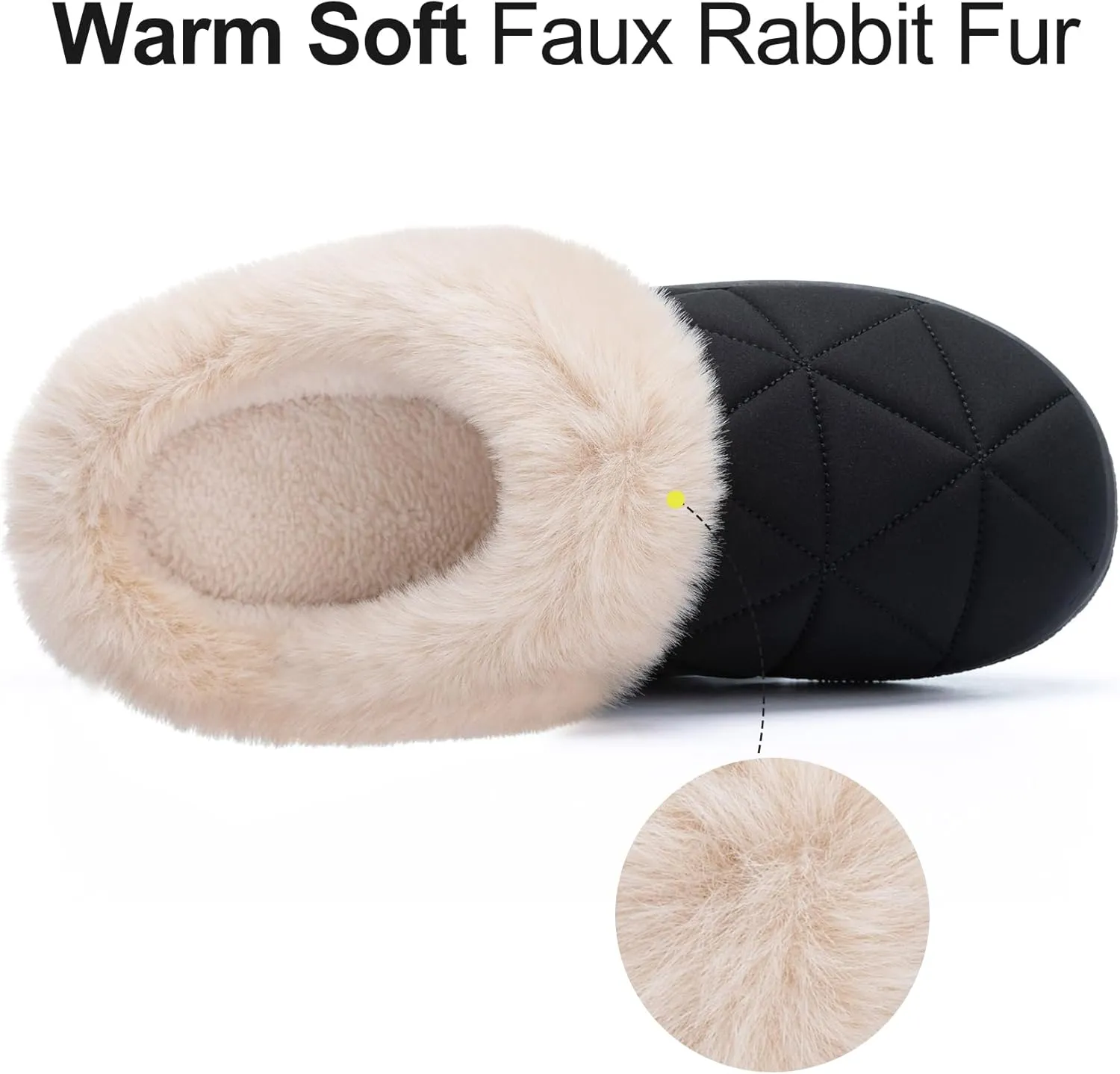 Fuzzy Womens Slippers Memory Foam House Slippers for Women Indoor and Outdoor Cozy House Shoe with Anti-Skid Sole