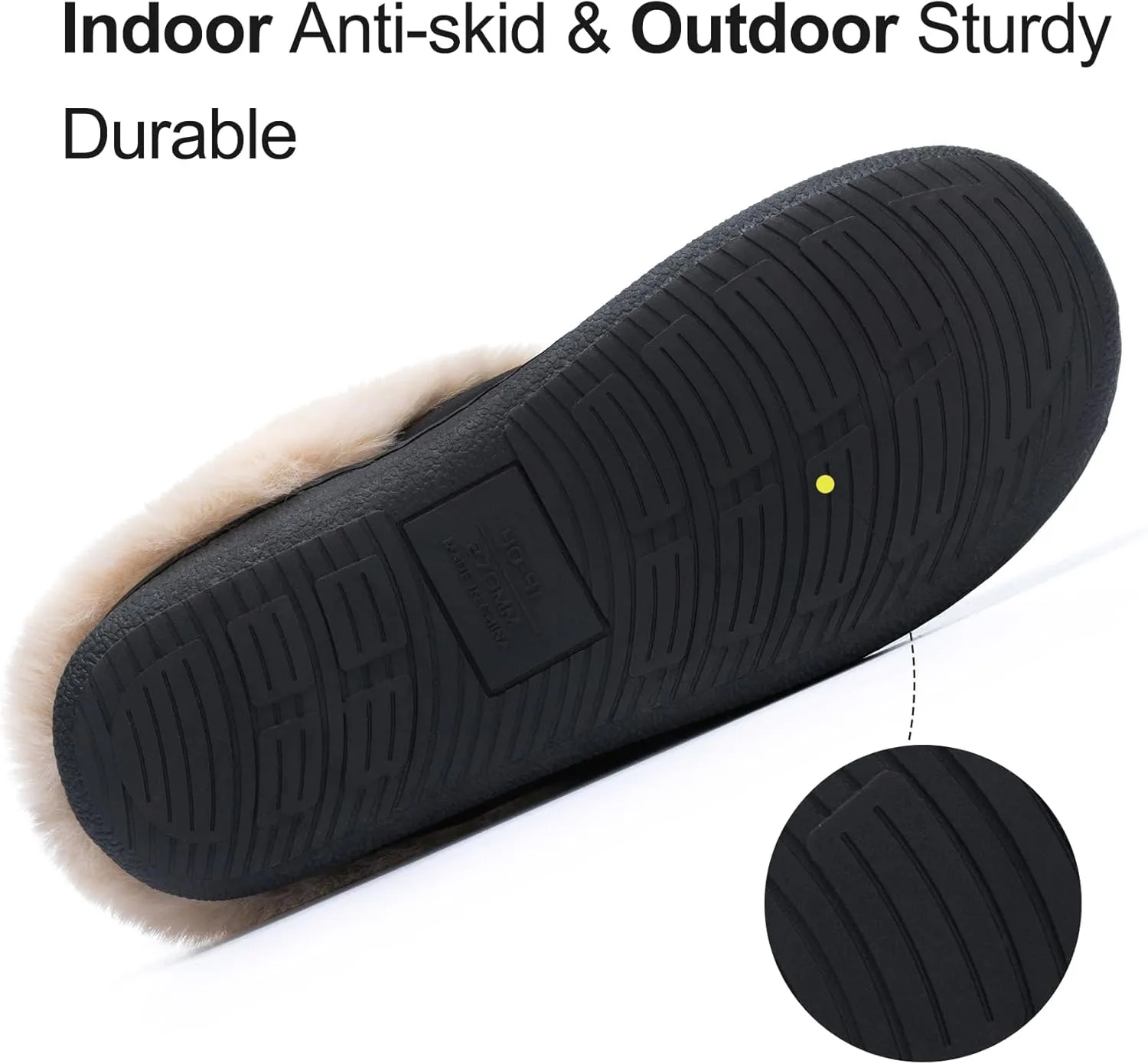 Fuzzy Womens Slippers Memory Foam House Slippers for Women Indoor and Outdoor Cozy House Shoe with Anti-Skid Sole