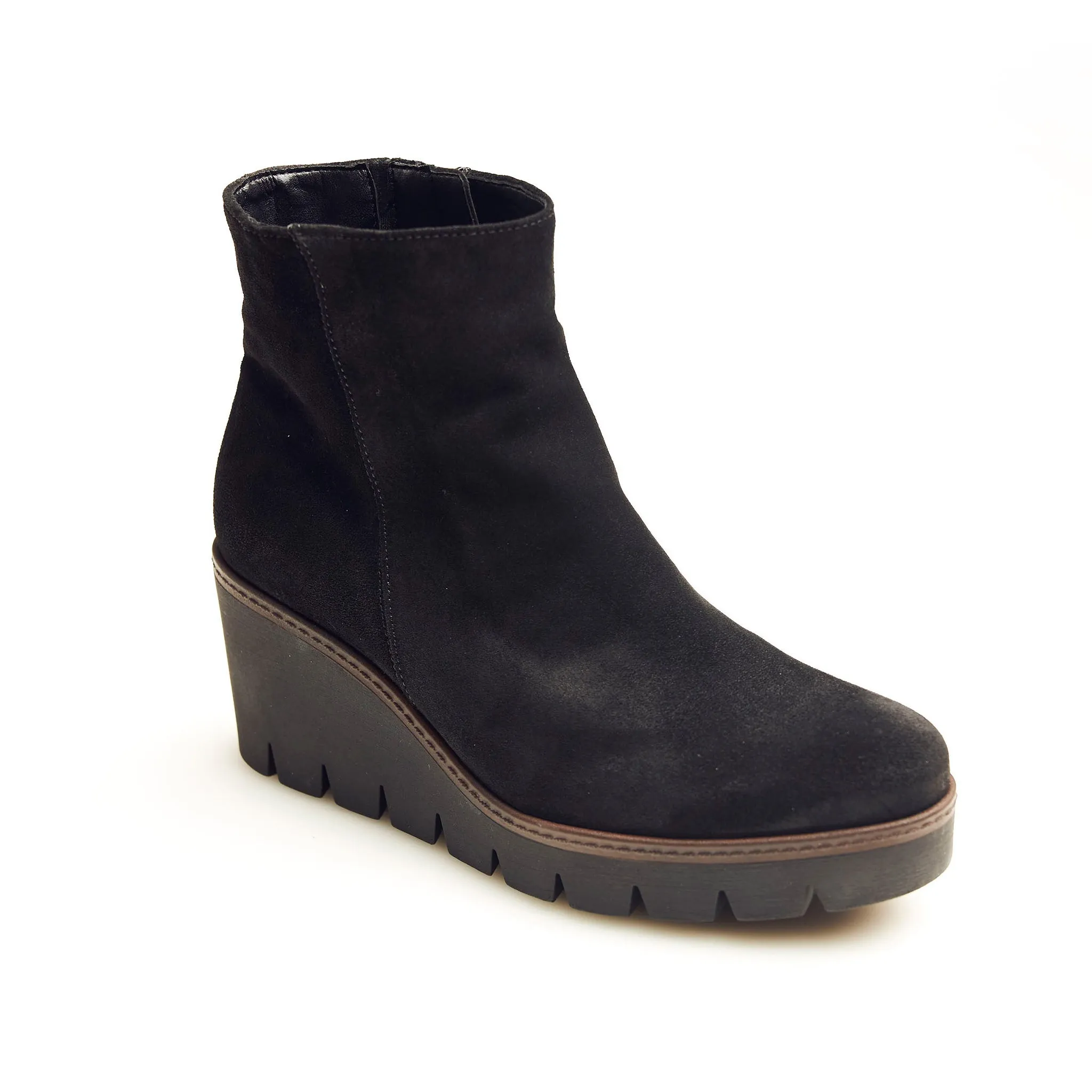 Gabor Black And Navy Suede  Ankle Boots