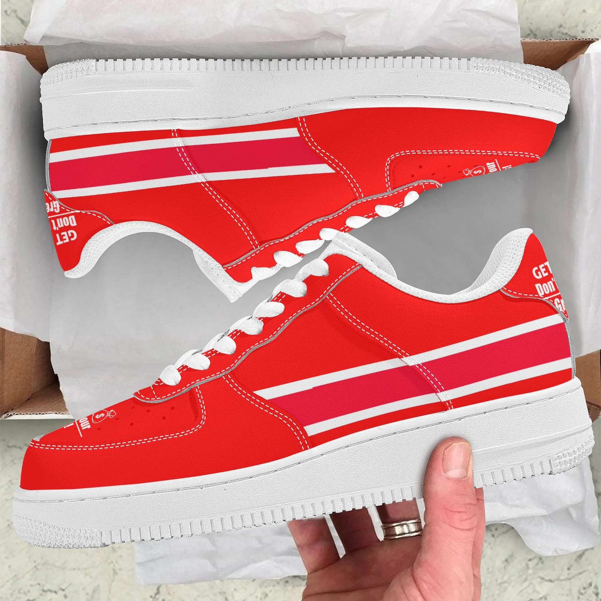 Get That Bag, Low Top Unisex Sneaker