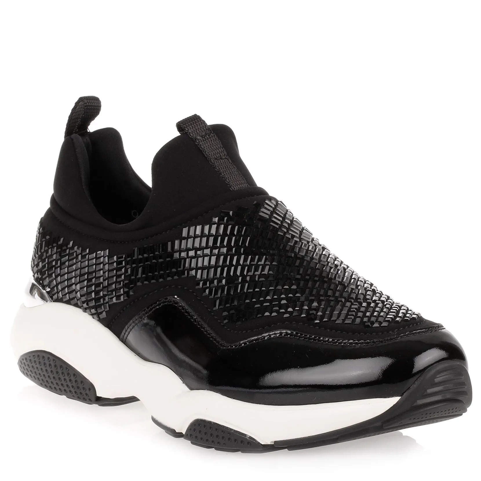 Giolly black beaded sneaker