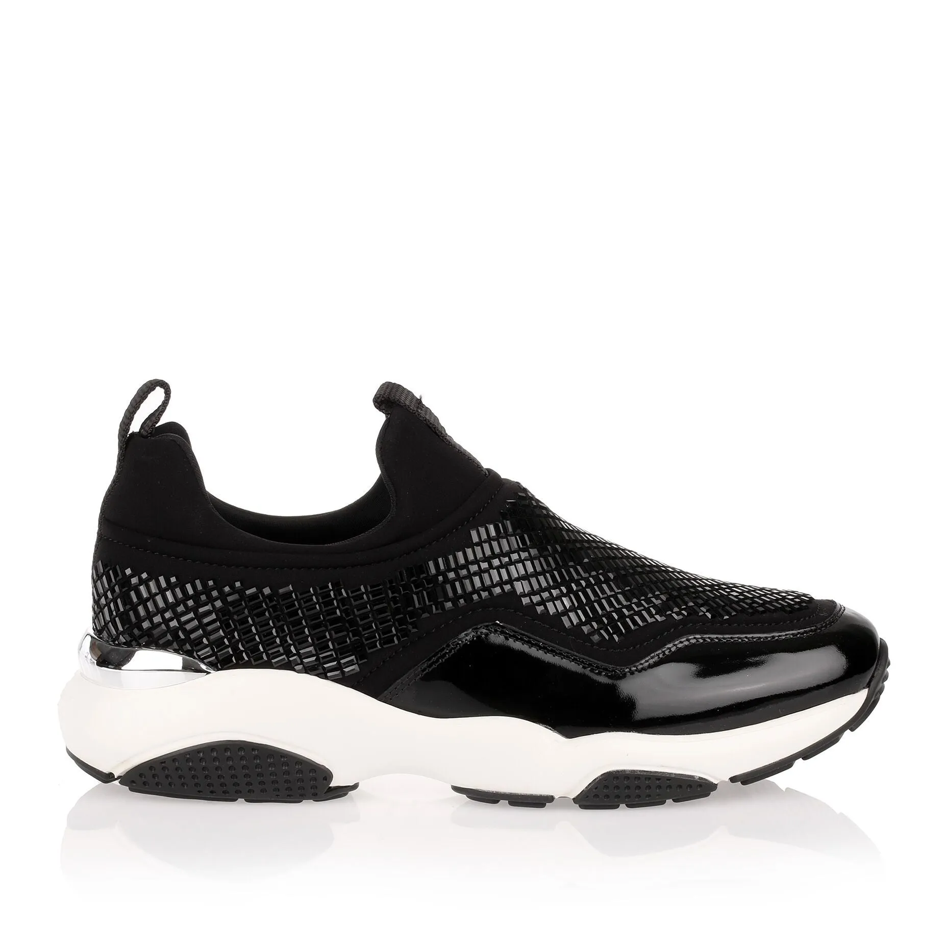 Giolly black beaded sneaker
