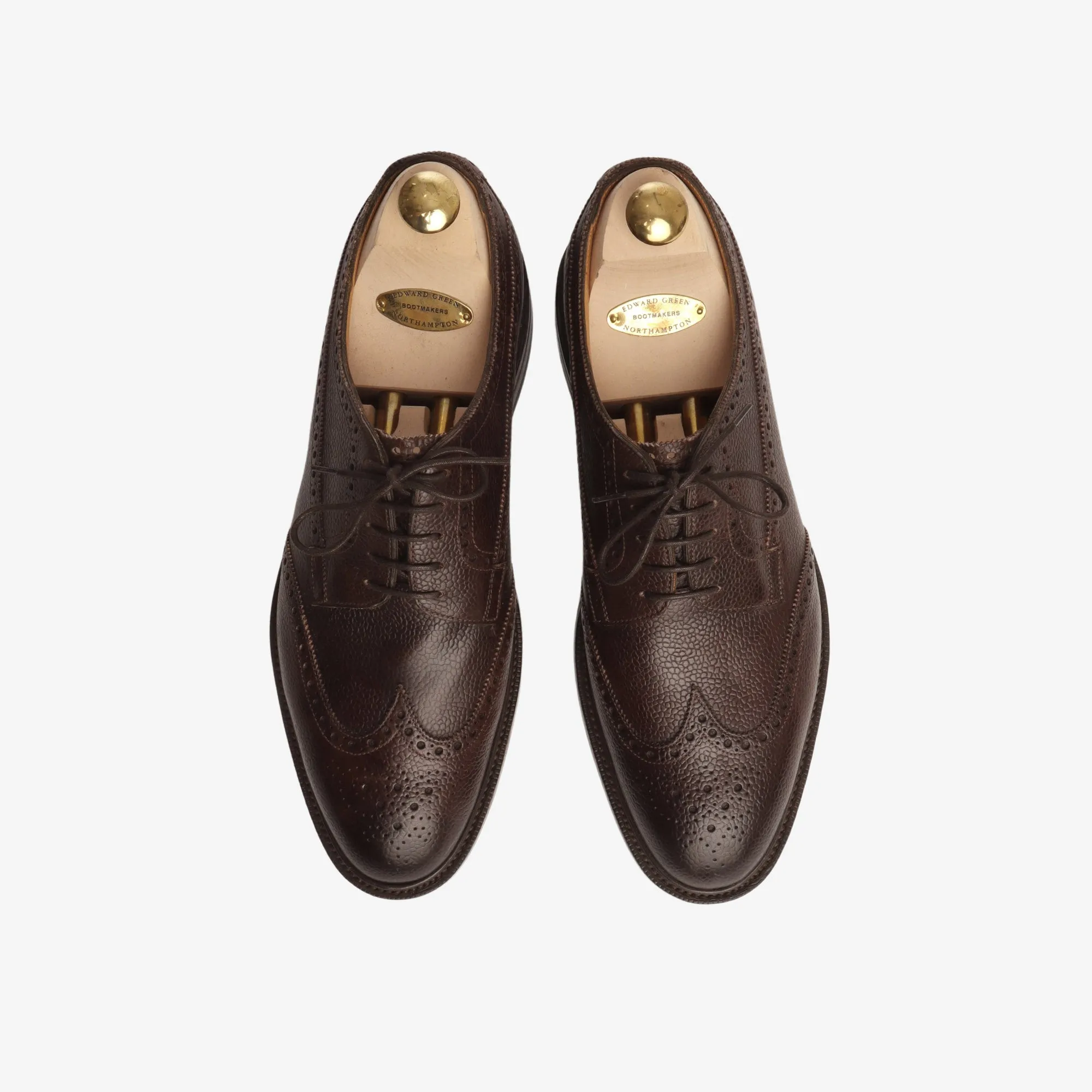 Grained Leather Oxford Brogue   Trees