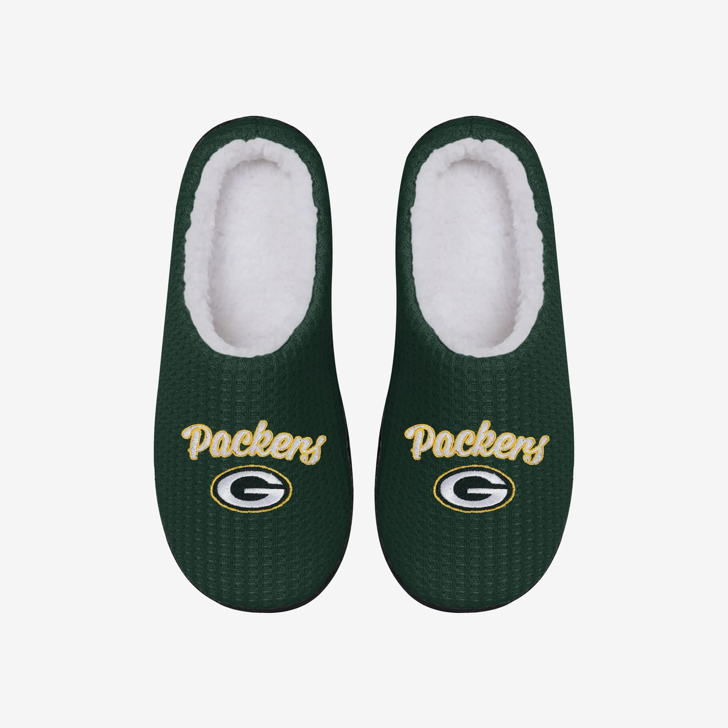 Green Bay Packers Womens Sherpa Lined Memory Foam Slipper