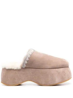 Grey Mule Sandals