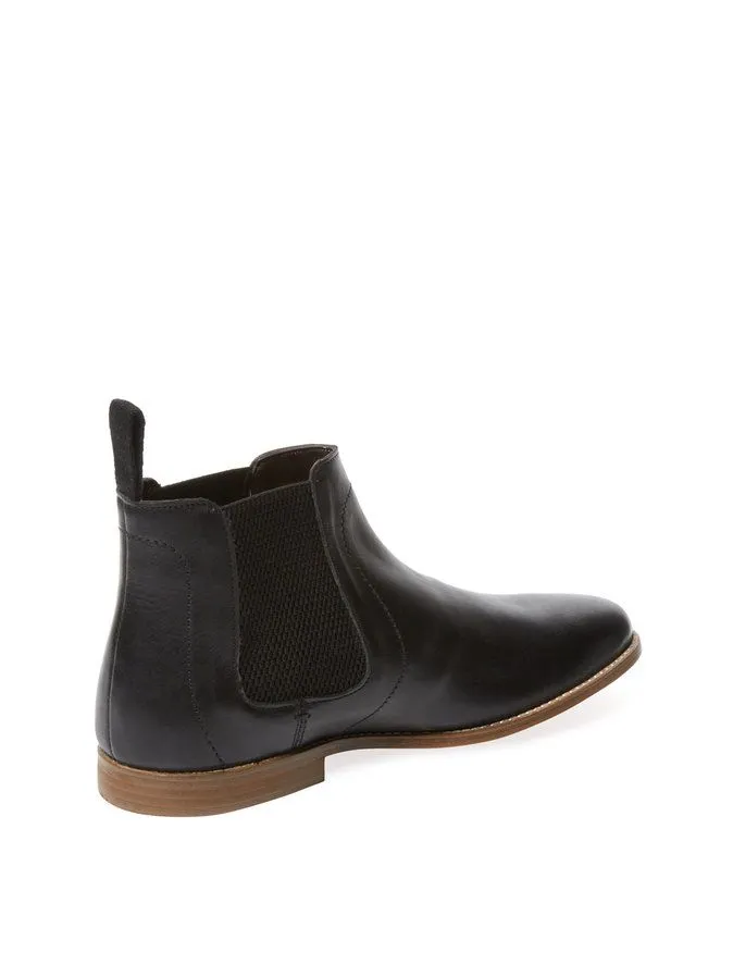 Handmade Black Ankle Chelsea Boot for Men