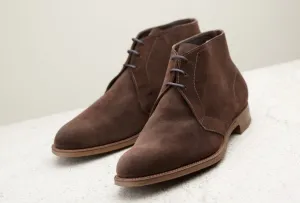 Handmade Brown Suede Chukka Boots for Men