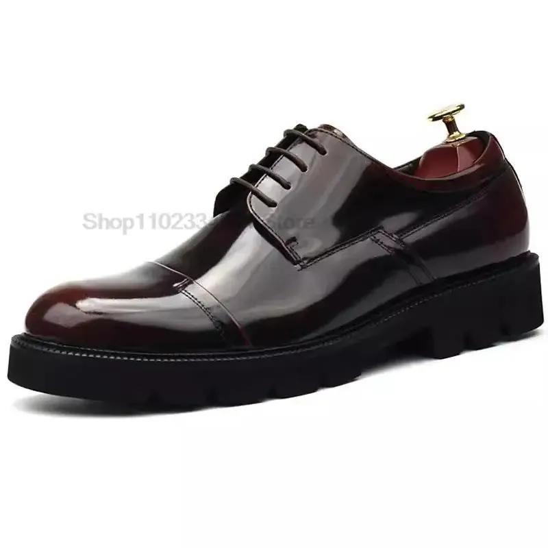 Handmade Genuine Leather Brogue Oxford Dress Shoes for Men