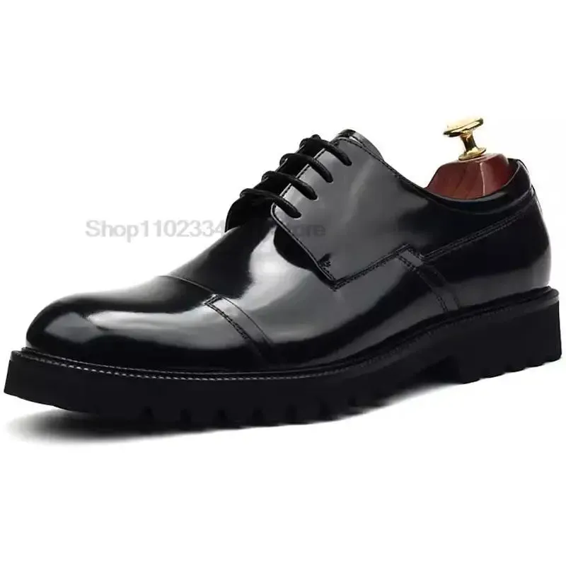 Handmade Genuine Leather Brogue Oxford Dress Shoes for Men