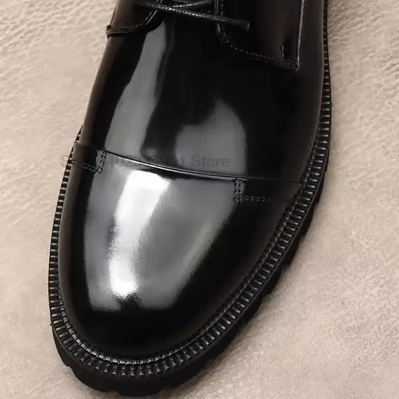 Handmade Genuine Leather Brogue Oxford Dress Shoes for Men