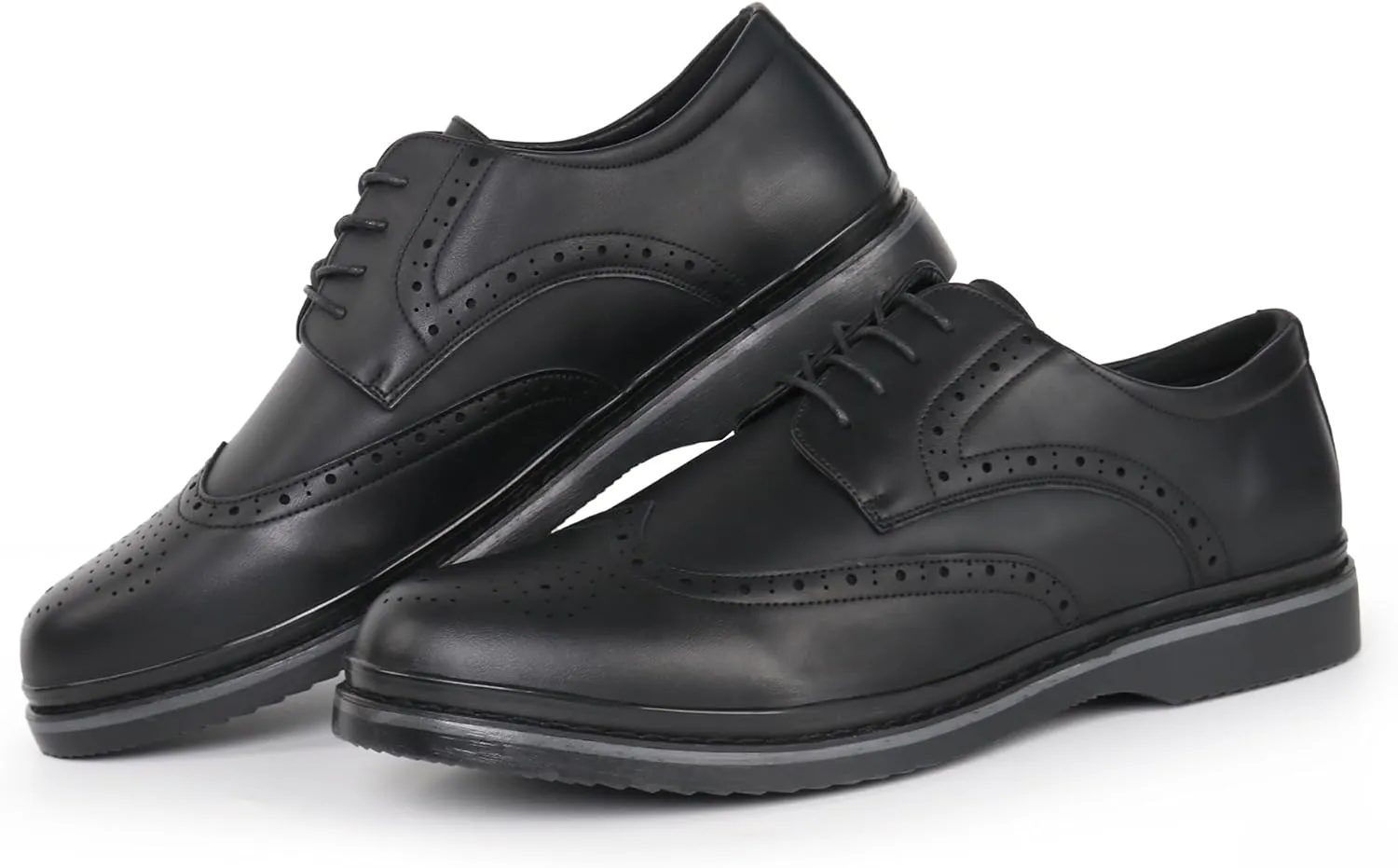 Hawkwell Men's Plus Size Wingtip Brogue Oxfords Dress Shoes US Size 14 15 16 17 18