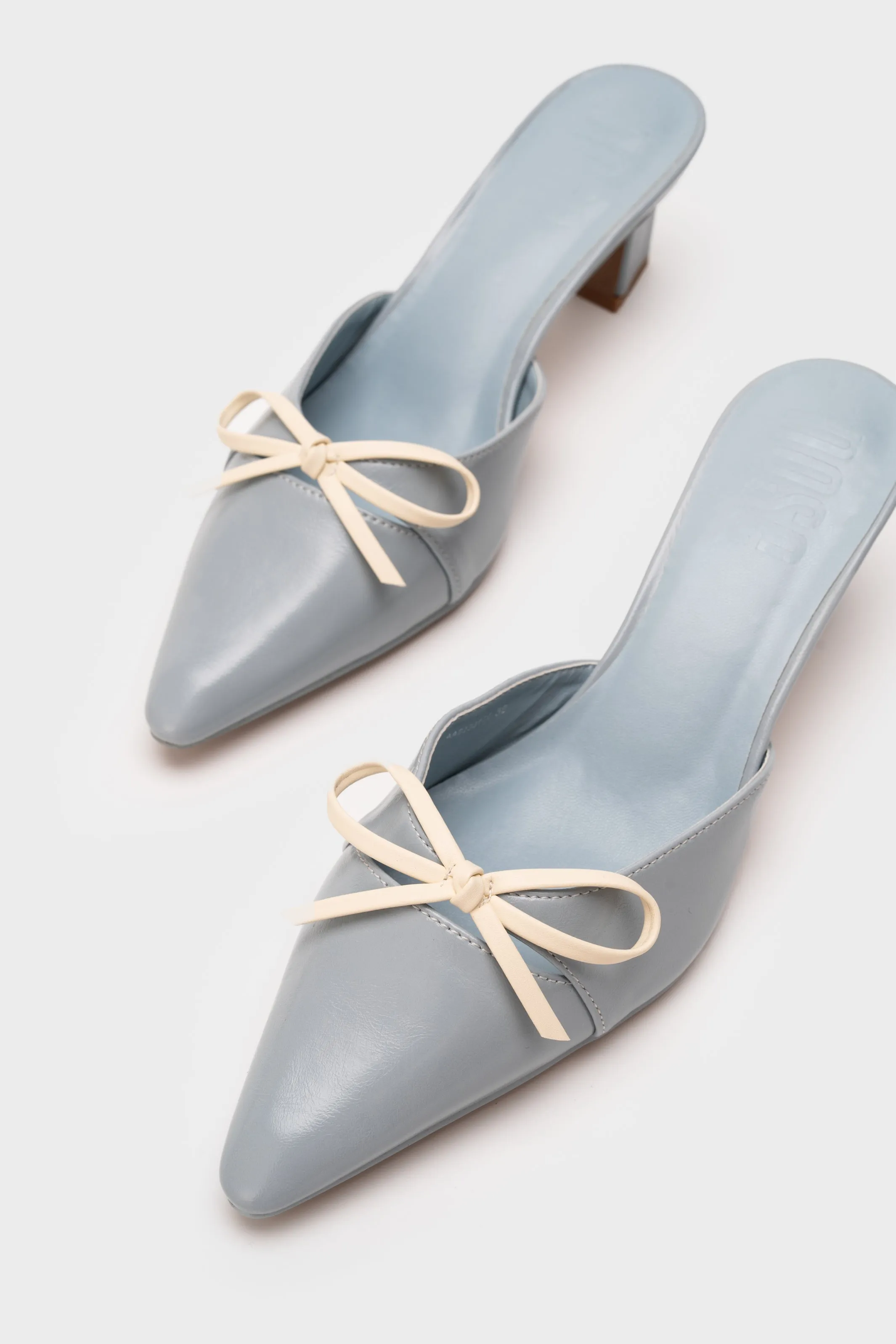 HEEL MULE WITH BOW