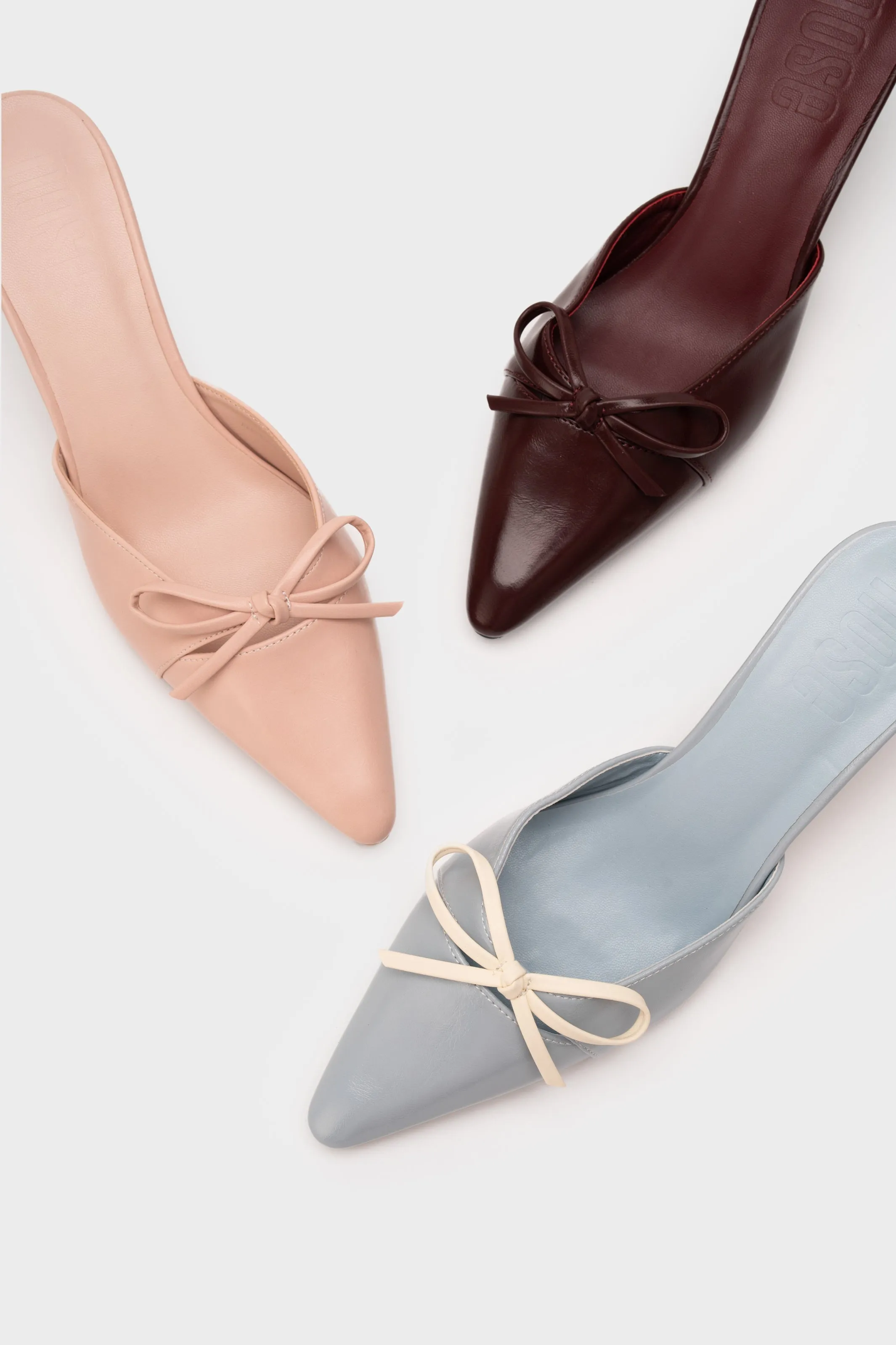 HEEL MULE WITH BOW