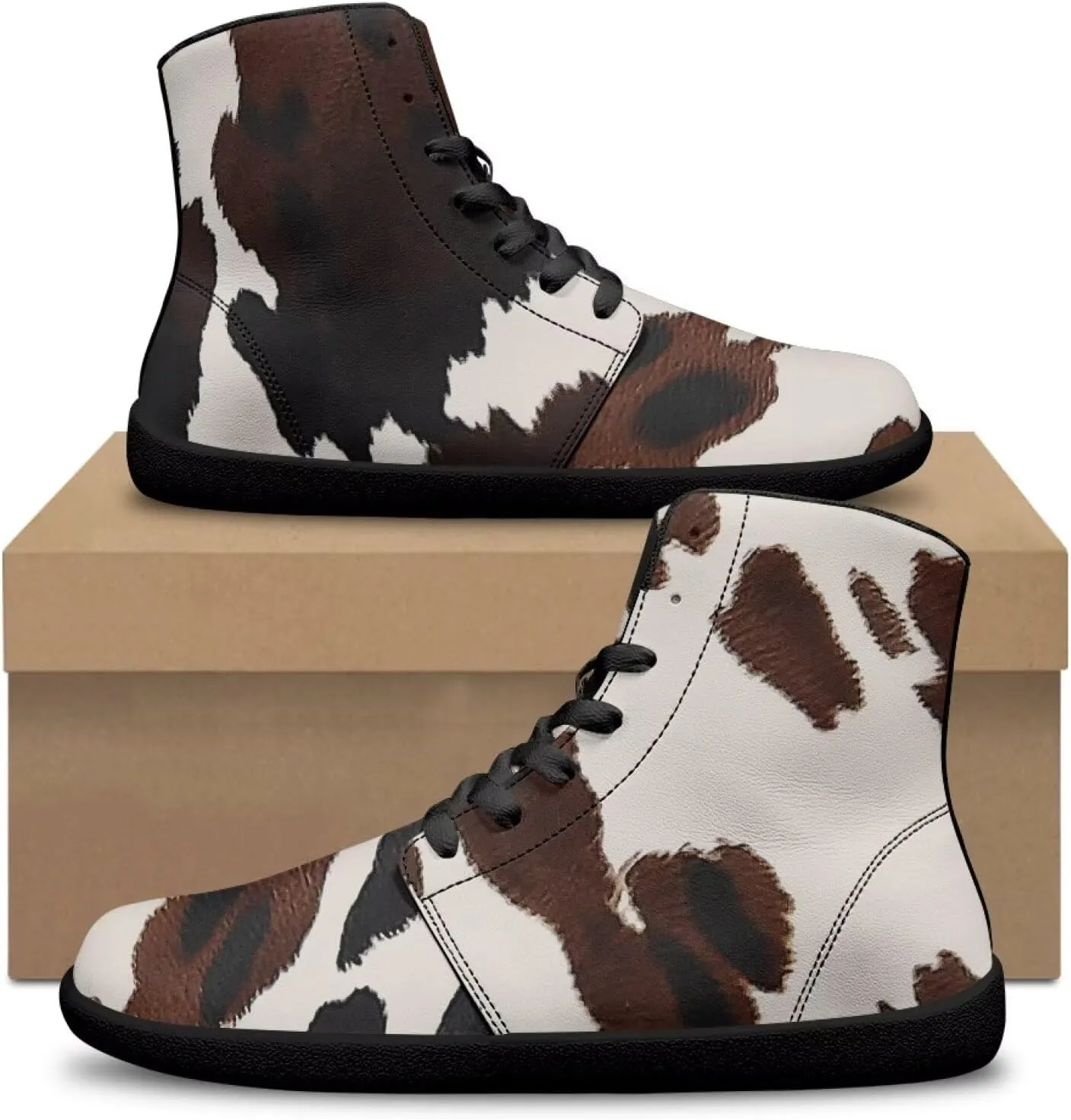 High Top Sneakers Women's Minimalist Barefoot Shoes | Zero Drop Sole | Wide Width Fashion Sneaker Size 36-48
