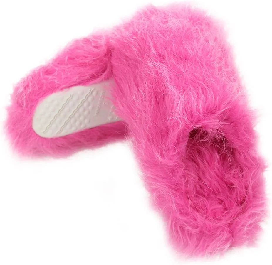 Home Slipper Women's Warm Cute Long Fleece Plush Indoor House SPA Slippers Clogs