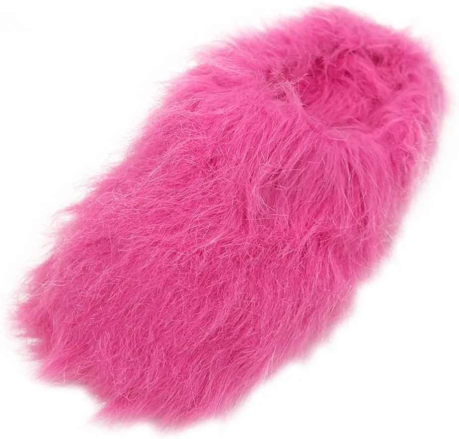 Home Slipper Women's Warm Cute Long Fleece Plush Indoor House SPA Slippers Clogs