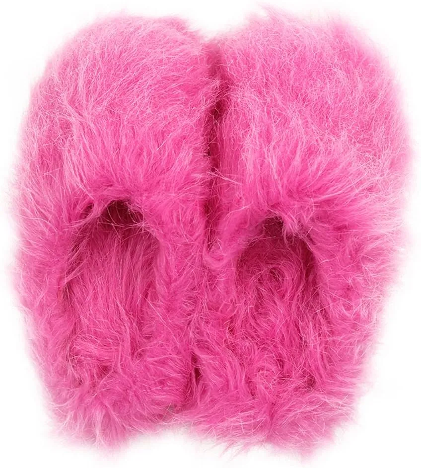 Home Slipper Women's Warm Cute Long Fleece Plush Indoor House SPA Slippers Clogs