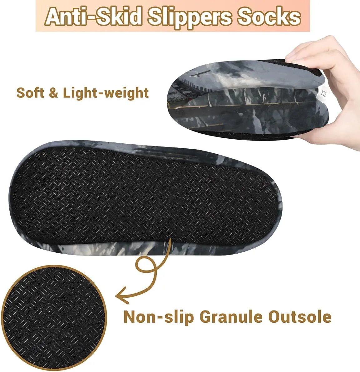 House Slippers for Women Men Winter Fuzzy Memory Foam Slippers Indoor Warm Full Slippers
