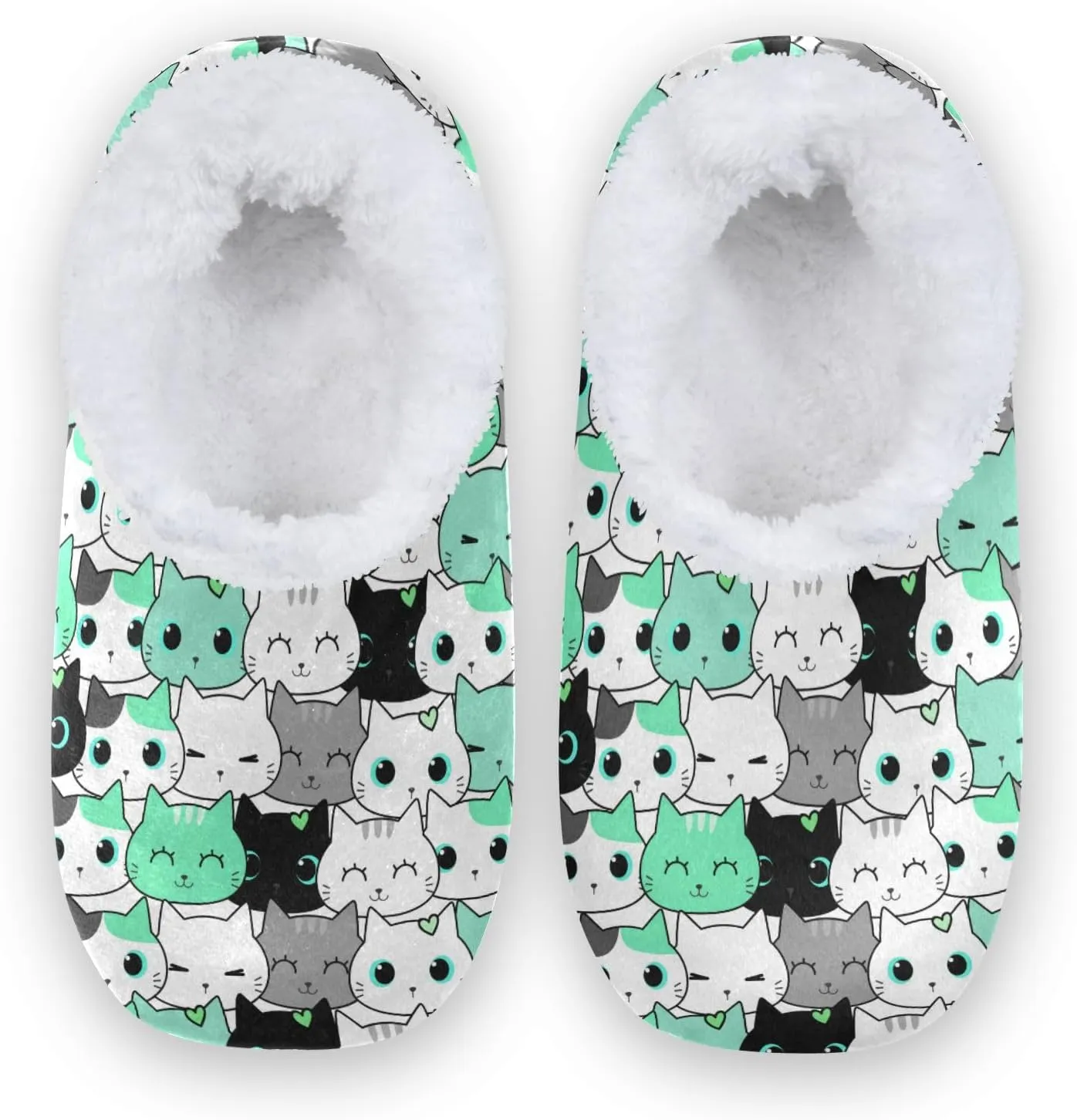 House Slippers Fuzzy Memory Foam Soft Slipper Socks for Woman Men