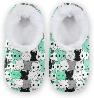House Slippers Fuzzy Memory Foam Soft Slipper Socks for Woman Men