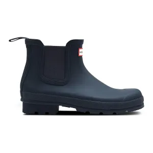 Hunter Original Chelsea Plain Rubber Mens Wellingtons Navy