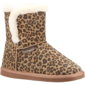 Hush Puppies Women's Ashleigh Slipper Bootie in Leopard