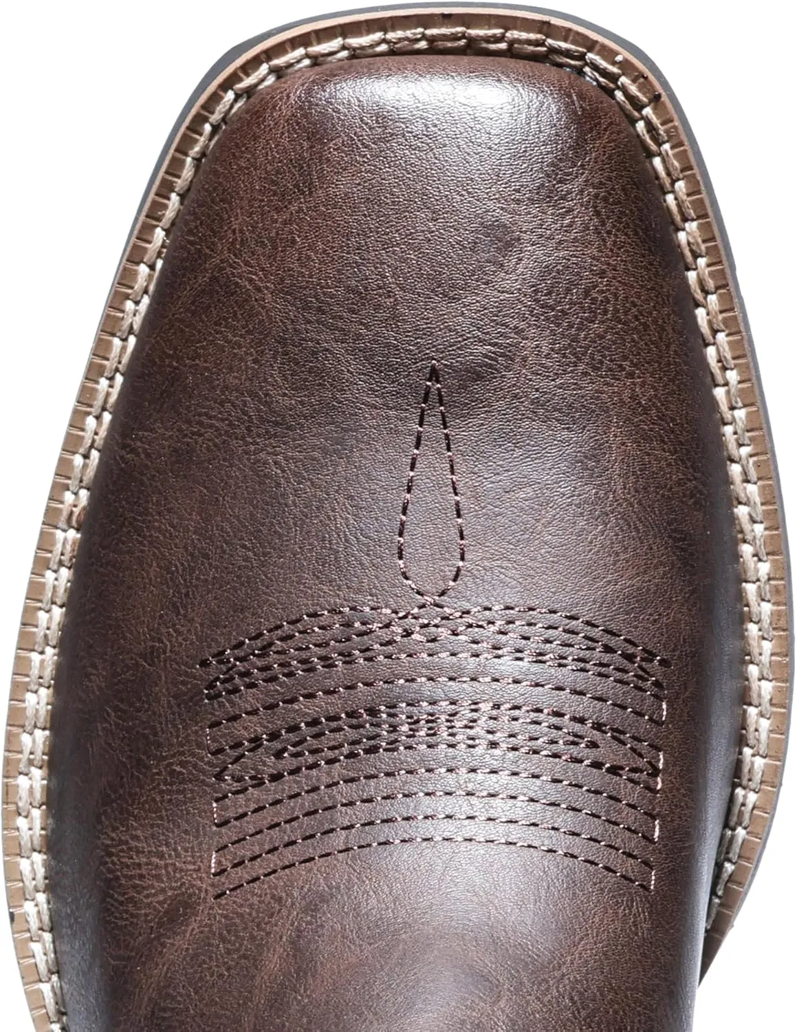 IXU Cowboy Boots For Men Square Toe Ankle Boots Western Chelsea Boot Casual Dress Slip On Men Shoes