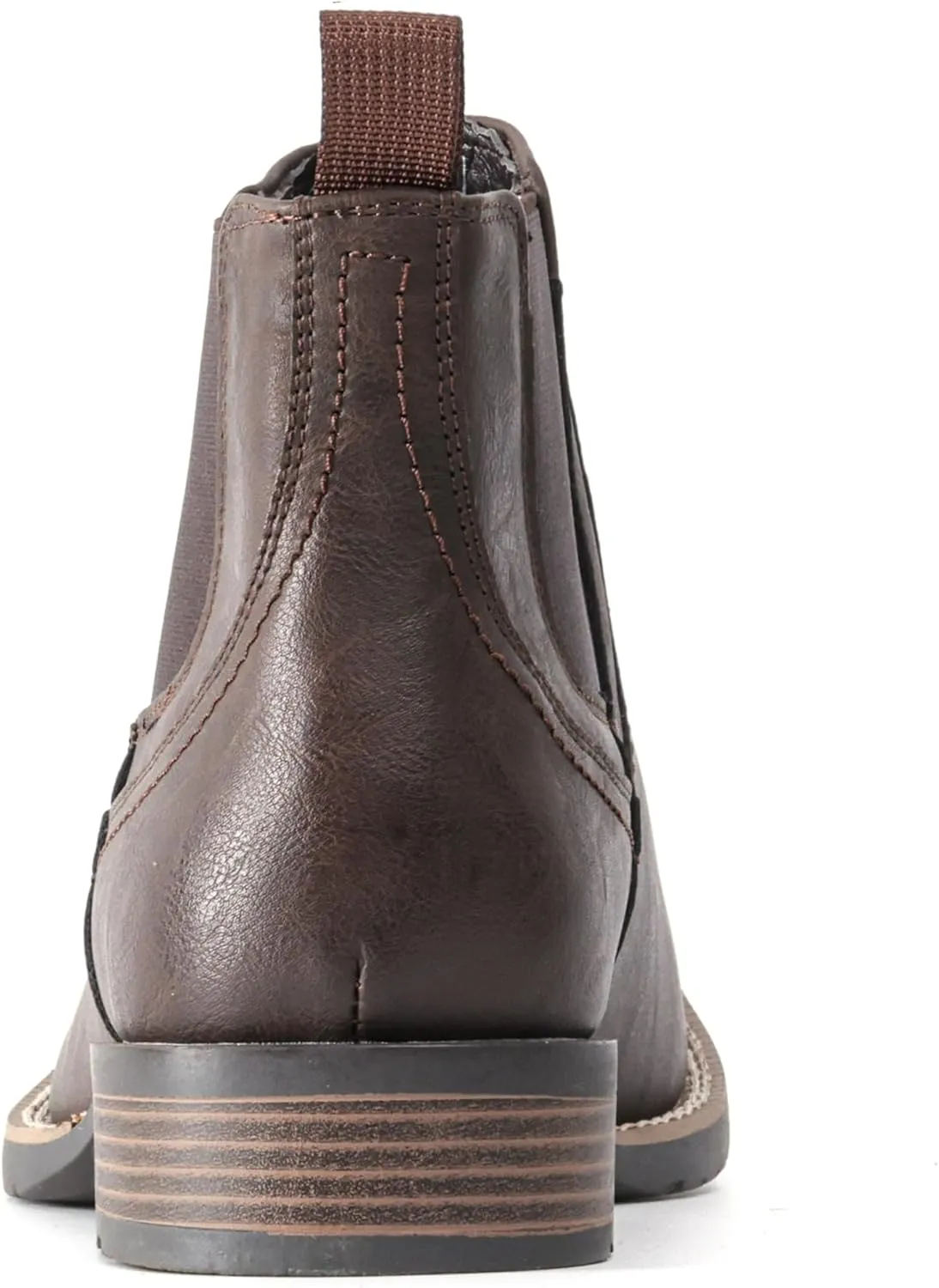 IXU Cowboy Boots For Men Square Toe Ankle Boots Western Chelsea Boot Casual Dress Slip On Men Shoes