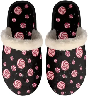 Jeiento Christmas Slippers for Men Women Comfortable Cotton Memory Foam Slippers Soft Fluffy Warm House Shoes Bedroom Slipper
