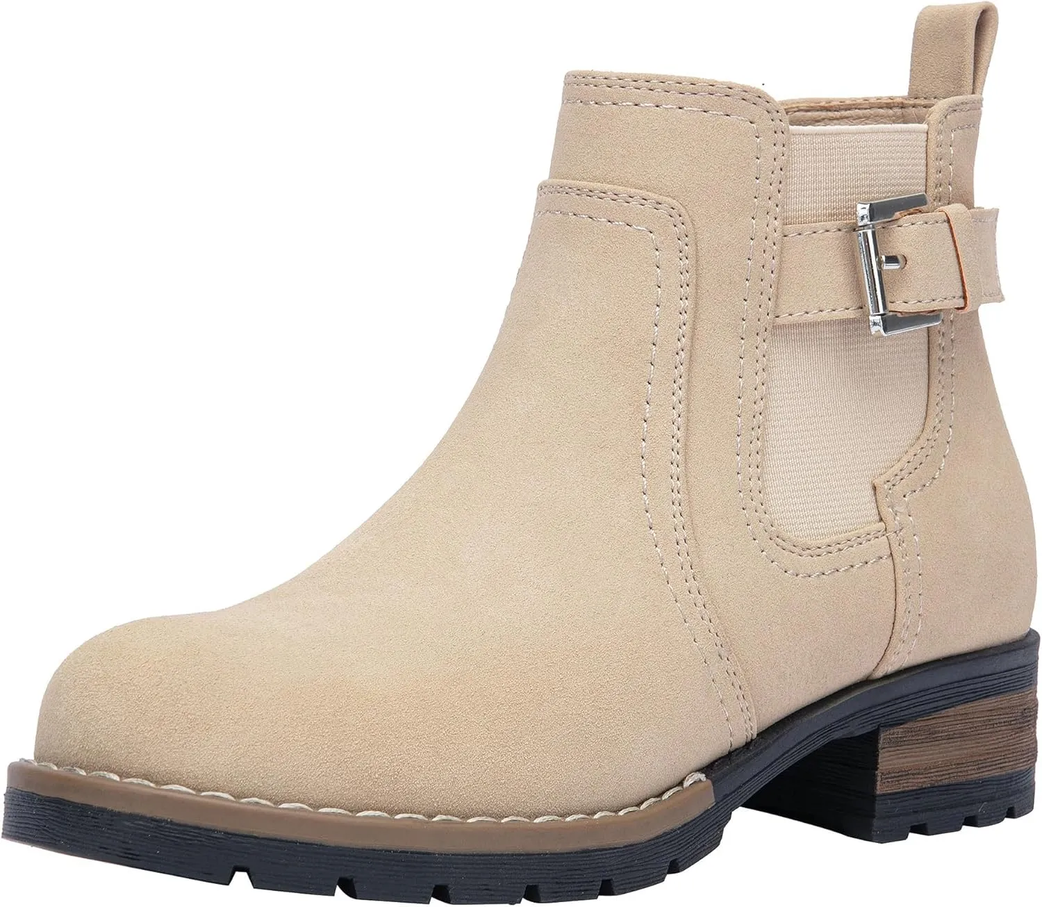 Jeossy Women's 9006 Ankle Boots Short Chelsea Booties for Women Low Heel with Zip