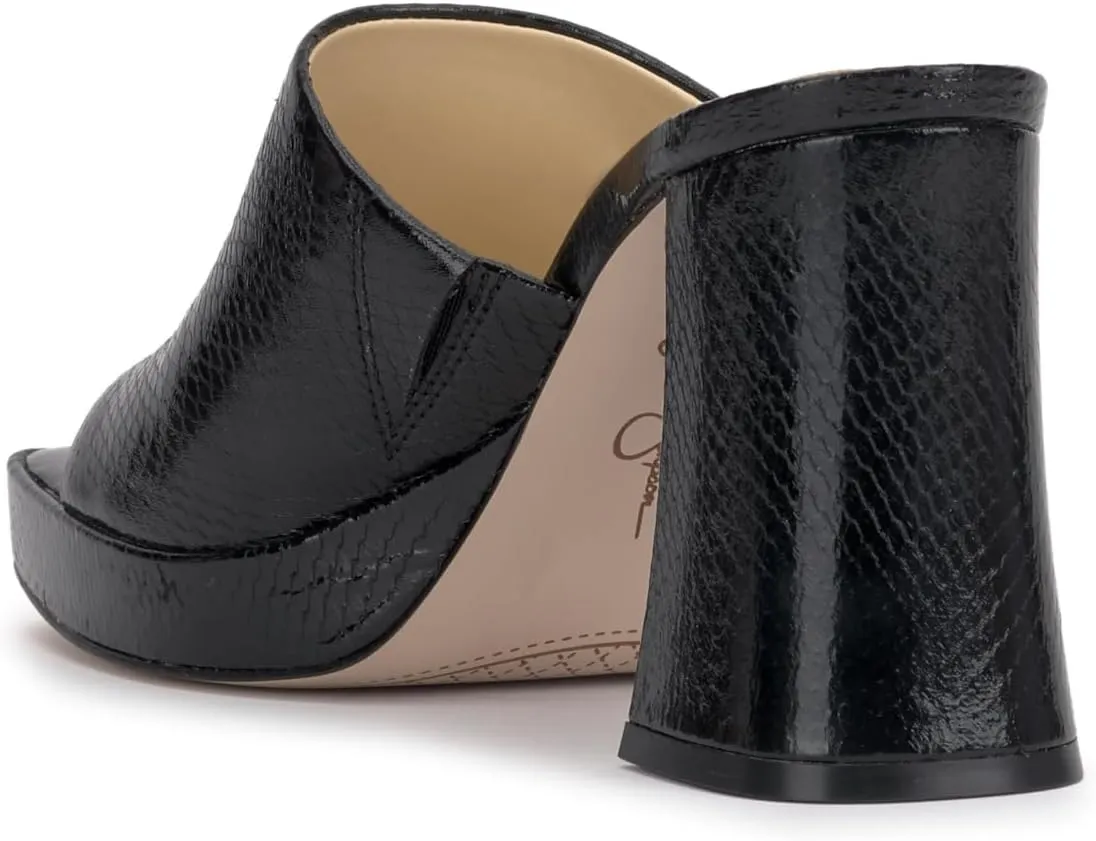 Jessica Simpson Womens Kashet Patent Block Heel Pumps