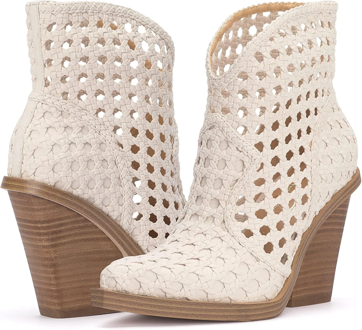 Jessica Simpson Womens Lukkah Faux Suede Ankle Boots