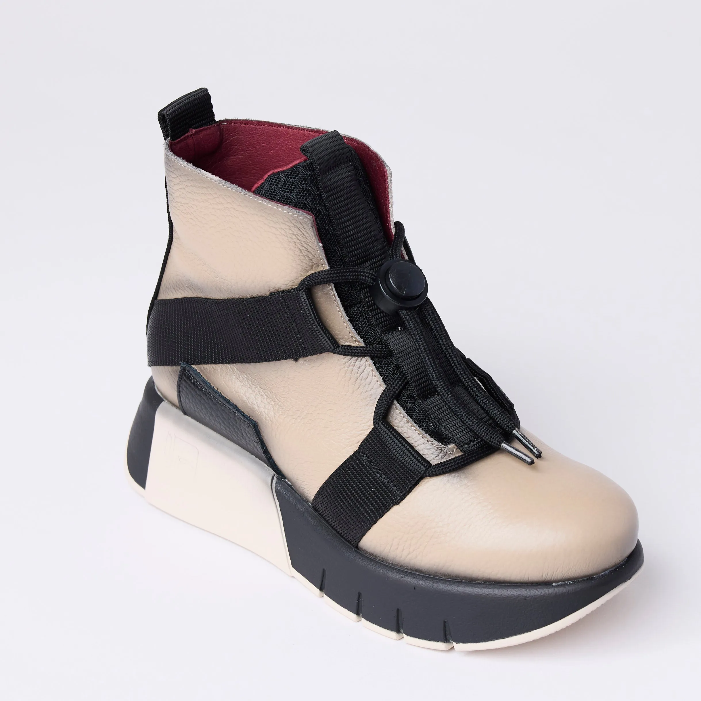 Jose Saenz Cream Leather Ankle Boots, Nozomi Shoe Boutique