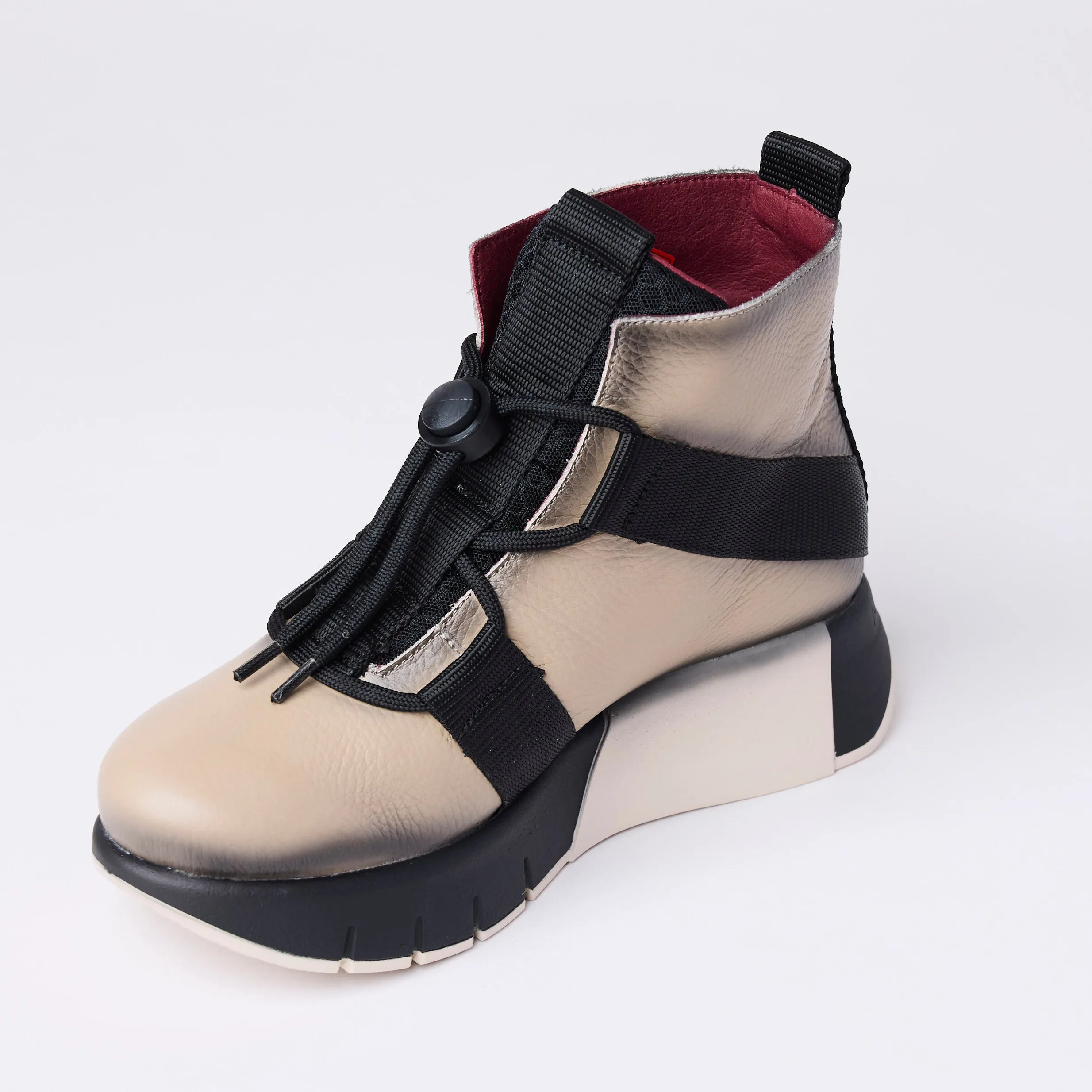 Jose Saenz Cream Leather Ankle Boots, Nozomi Shoe Boutique