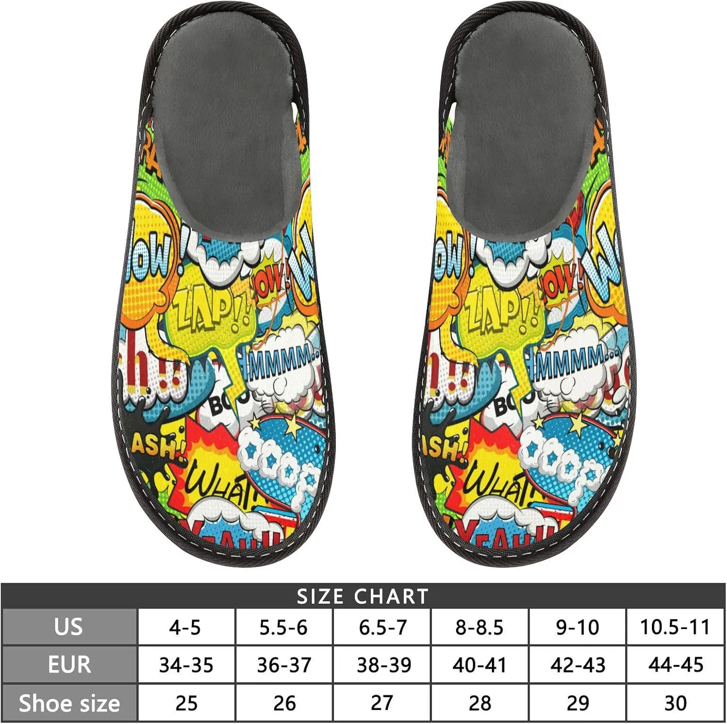 JUNZAN Womens Slippers Cartoon Cosmic Women Slippers Indoor Memory Foam Home Shoes Women House Shoes Cozy Slipper For Women