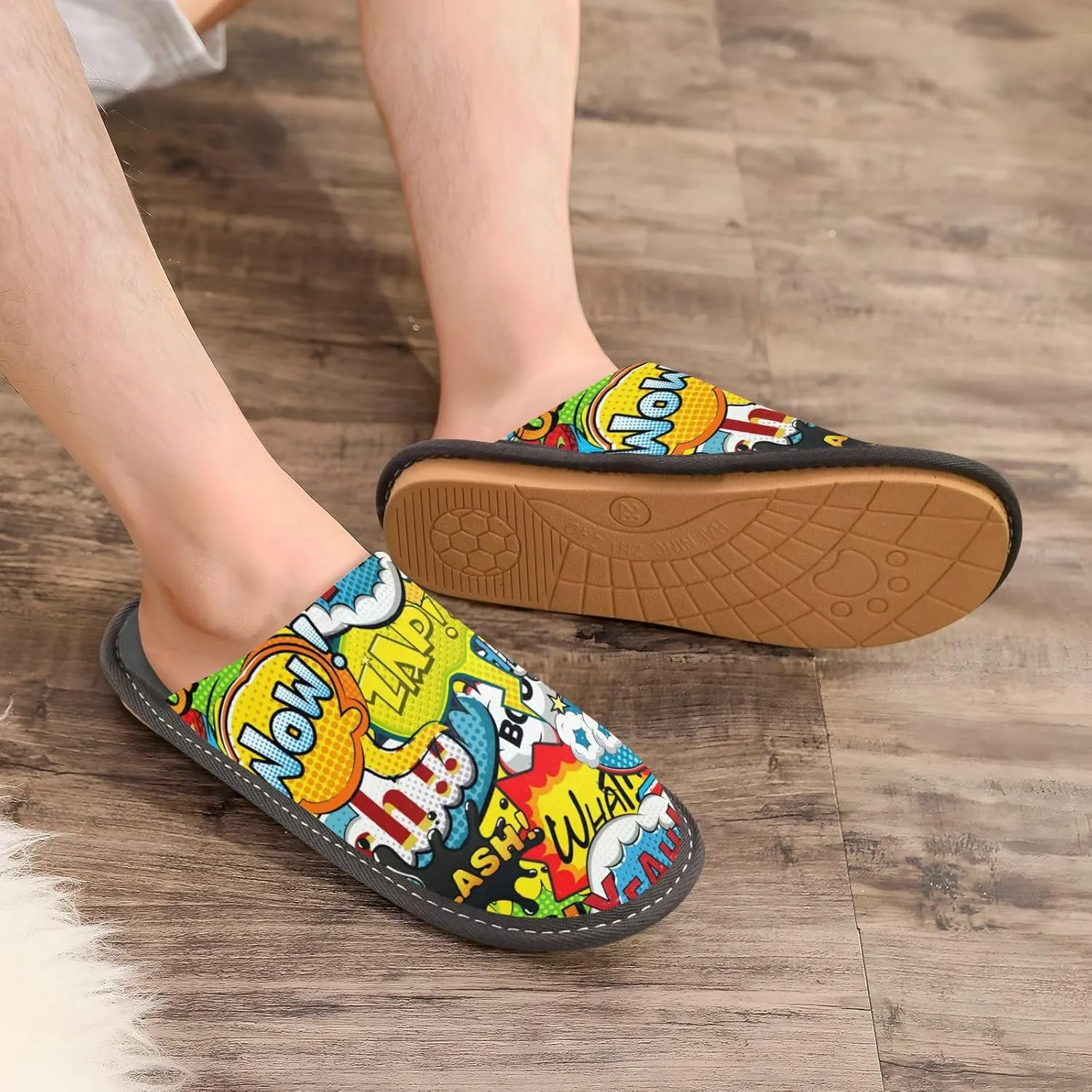 JUNZAN Womens Slippers Cartoon Cosmic Women Slippers Indoor Memory Foam Home Shoes Women House Shoes Cozy Slipper For Women