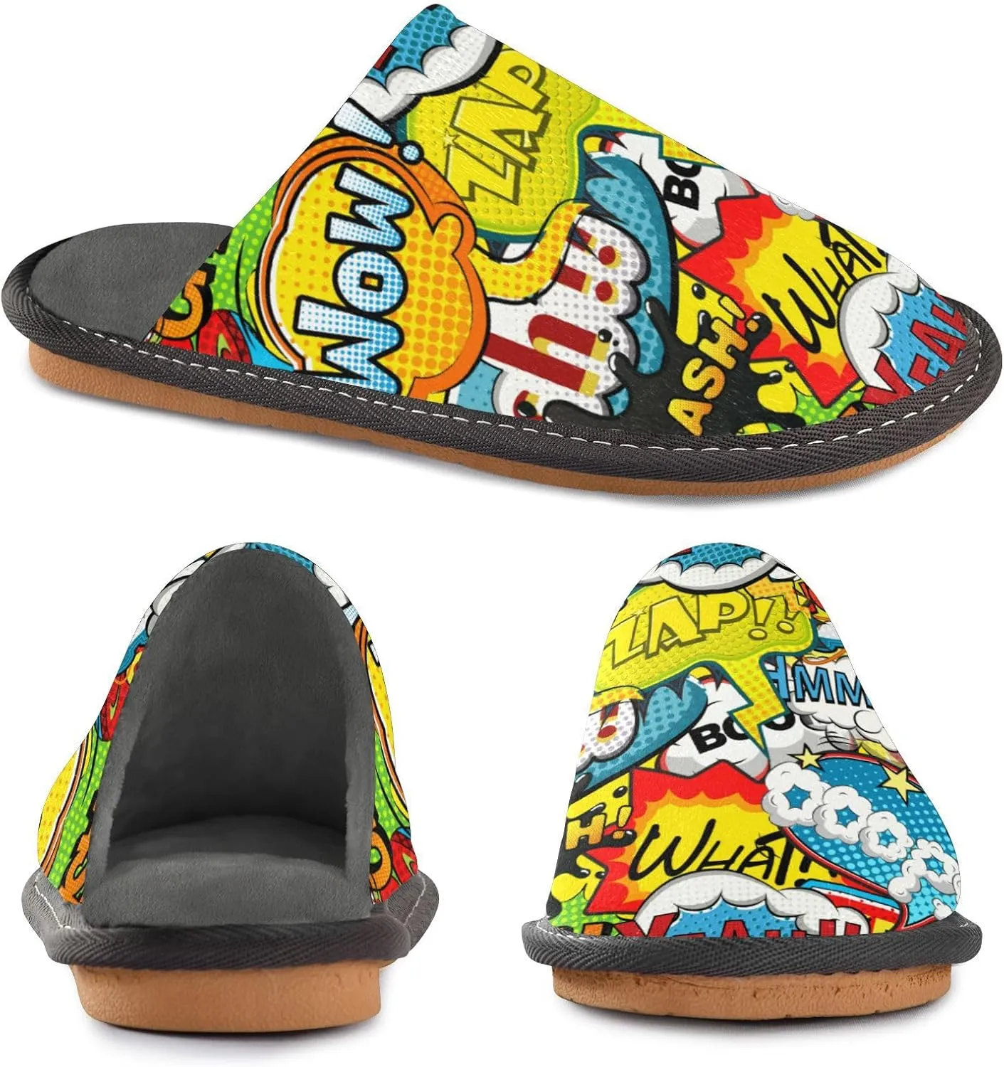 JUNZAN Womens Slippers Cartoon Cosmic Women Slippers Indoor Memory Foam Home Shoes Women House Shoes Cozy Slipper For Women