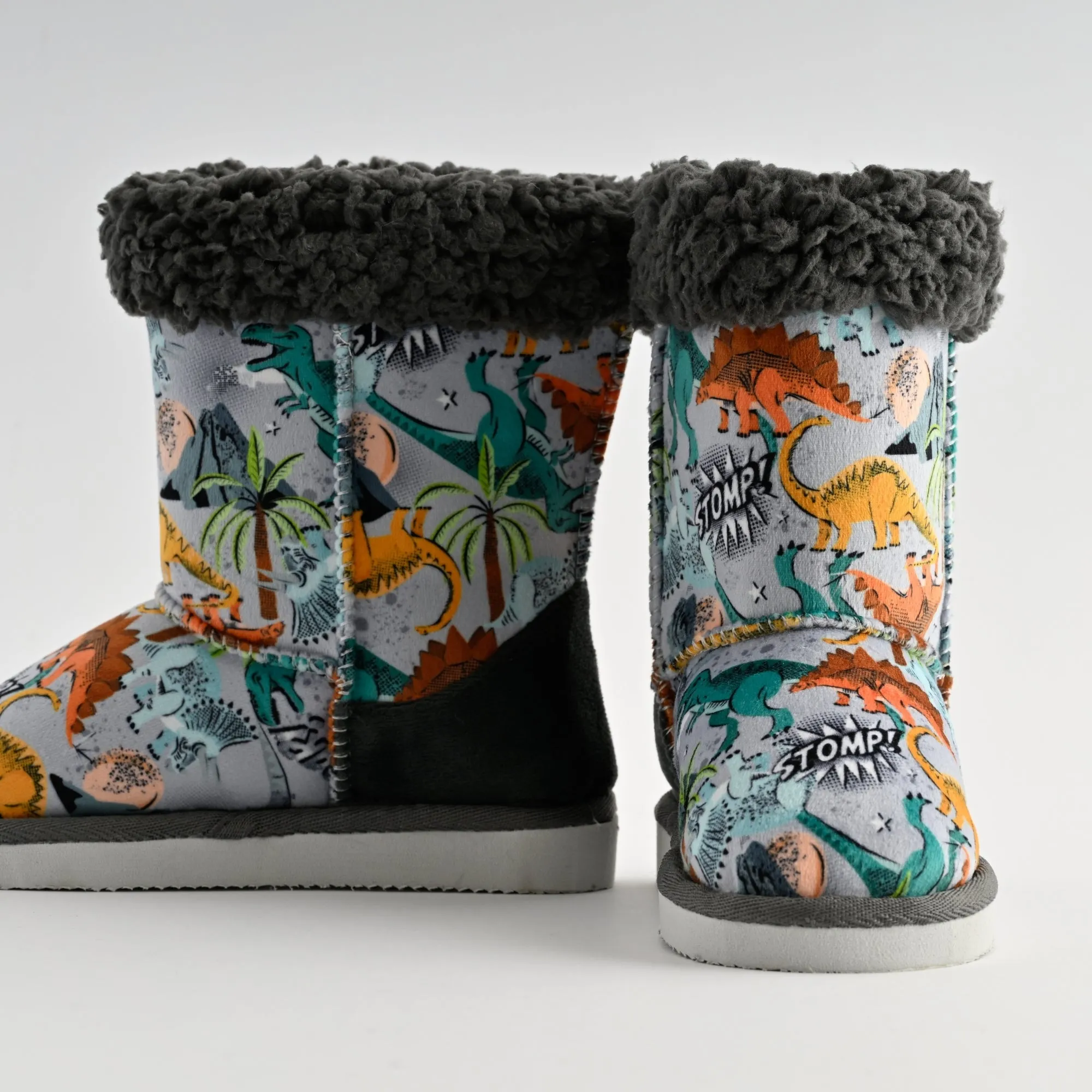 K Mini Slipper Boots - ROAR (Age 9-10)