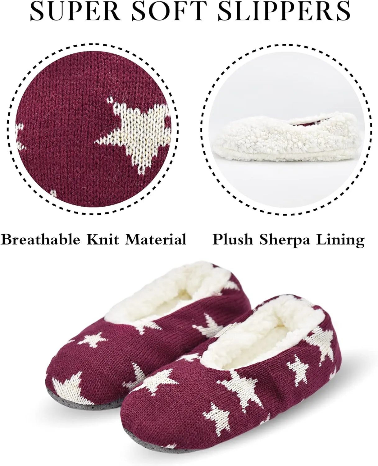 Keyela Slipper Socks for Women Grippers- House Slippers for Women Indoor -Non Slip Socks- Fuzzy Cute Animal Women's/Ladies Slippers-Holiday Gifts for Her/Mother's