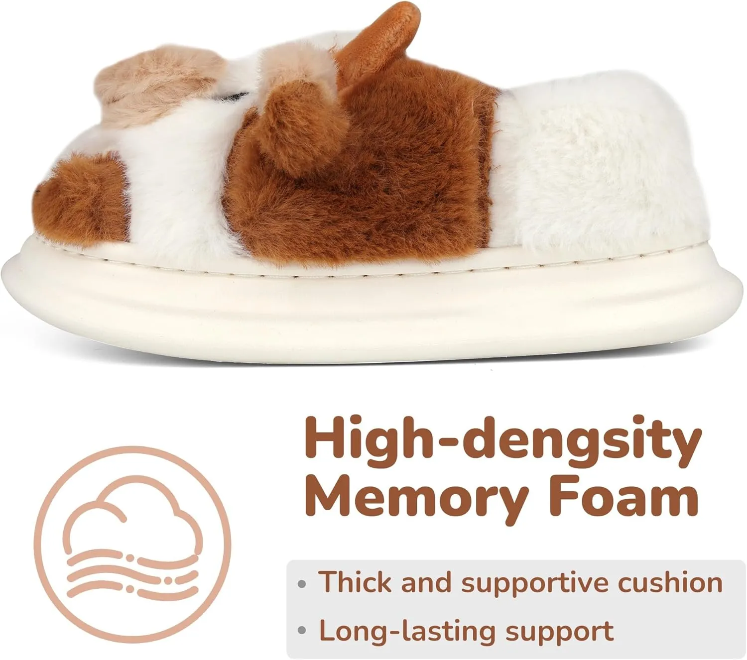 Kids Cow Slippers - Toddler Slippers for Boys & Girls, Cute Animal Design, Indoor/Outdoor Plush, Warm & Fuzzy, Memory Foam Insole
