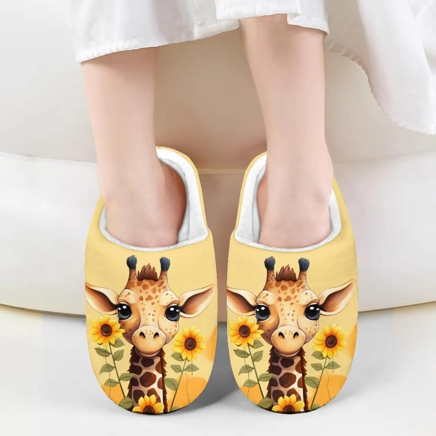 Kids House Slippers Size 9-14.5 Cute Slippers for Teen Girls Soft Plush Warm Bedroom Shoes