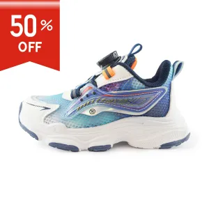 Kid's Rotary buckle Sneakers - Orange/Blue/White D3032