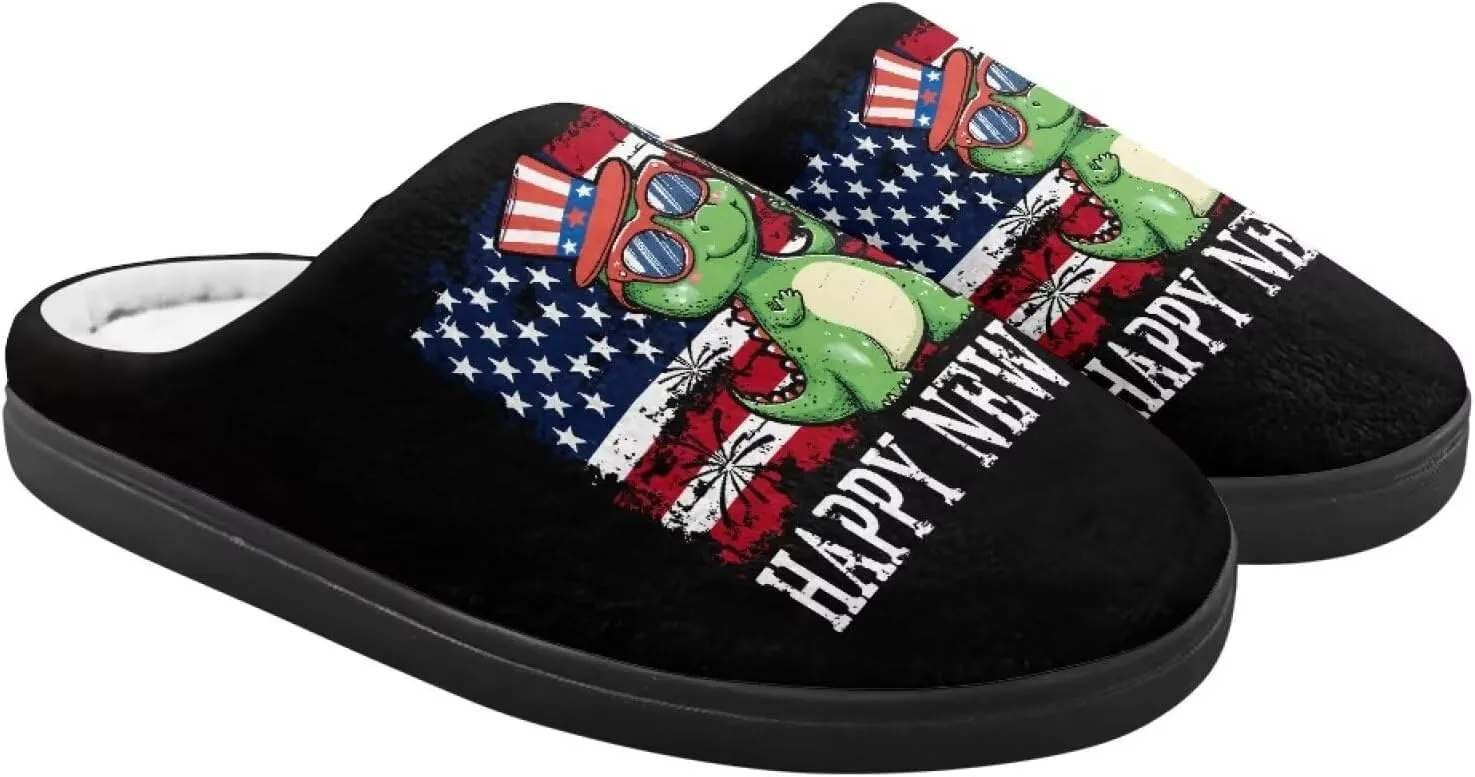 Kids Slippers for Boys, Warm Soft Fluffy Slippers for Winter, Slip On Scuff Slippers for Bedroom