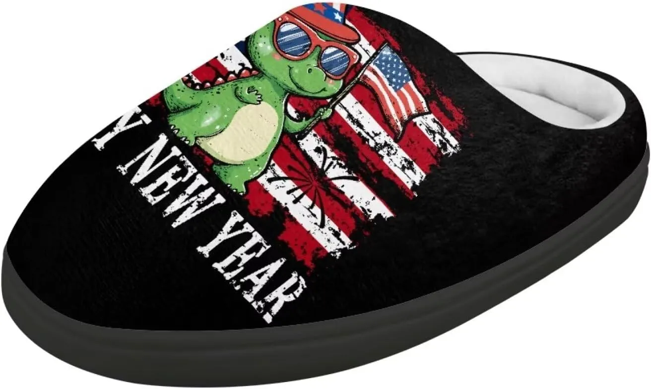 Kids Slippers for Boys, Warm Soft Fluffy Slippers for Winter, Slip On Scuff Slippers for Bedroom